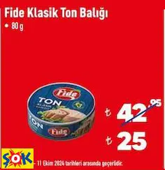 FİDE KLASİK TON BALIĞI 80 G FİDE KLASİK TON BALIĞI 80 G